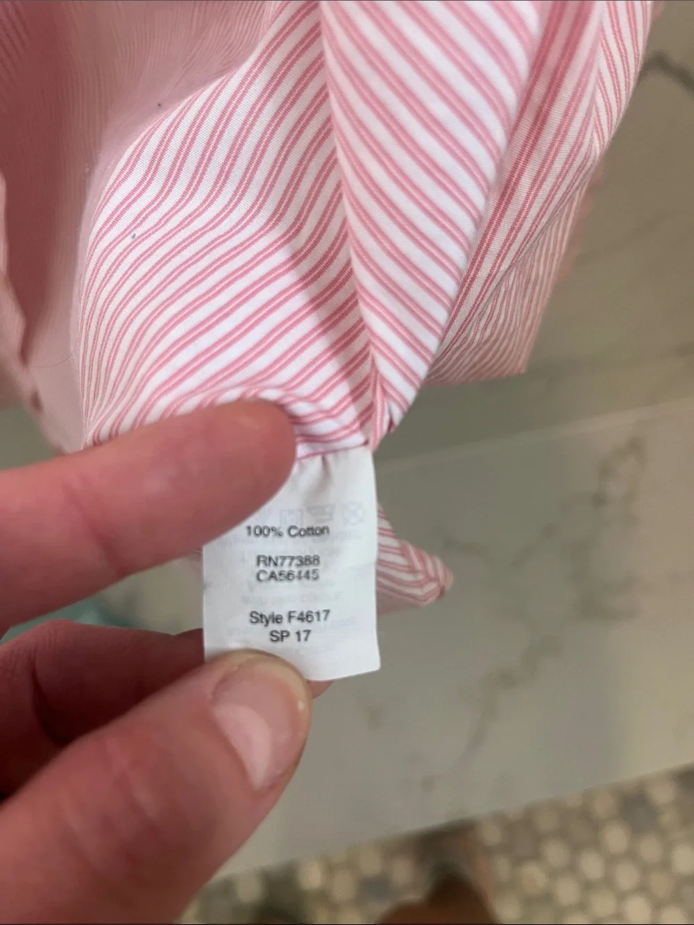 J. Crew Men's Pink Striped Dress Shirt